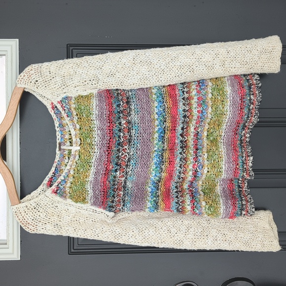 Free People Sweaters - Free People loose knit scoop neck sweater size XS